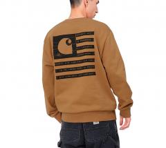 Carhartt WIP Label State Flag Sweatshirt Hamilton Brown