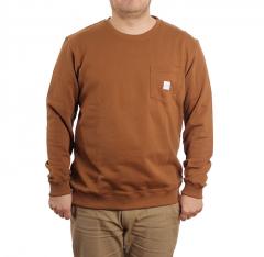 Makia Square Pocket Sweatshirt Bronze Brown