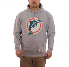 Mitchell & Ness Miami Dolphins Team Logo Hoodie Grey