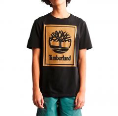 Timberland Stack Logo T-Shirt Black / Yellow