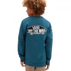 Vans Youth Exposition Check Crew Sweatshirt Teal