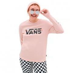 Vans Womens Wyld Tangles Micro Ditsy Long Sleeve BF T-Shirt Rose Smoke