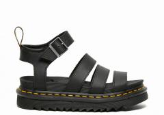 Dr. Martens Blaire Leather Strap Sandals Black Hydro