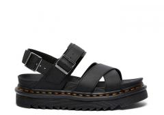 Dr. Martens Voss II Leather Strap Sandals Black Hydro