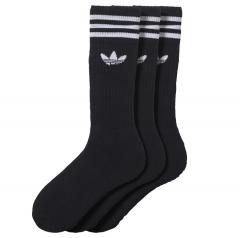 Adidas Solid Crew Sock 3-Pack Black / White