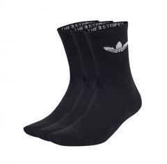 Adidas Trefoil Cushion Crew Socks 3-Pack Black Adidas Trefoil Cushion Crew Socks 3-Pack Black