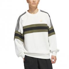 Adidas Vintage Inspired Crewneck Sweatshirt Core White / Olive Strata / Black