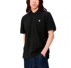 Carhartt WIP S/S Chase Pique Polo Black / Gold
