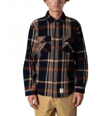 Fat Moose Adrian Flannel Shirt Dark Navy / Ecru