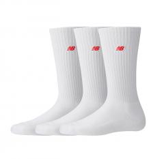 New Balance NB Patch Logo Crew Sock 3-Pack White