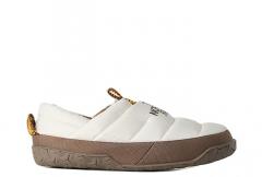 The North Face Womens Nuptse Winter Mules White Dune / Mocha Brown