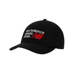 New Balance 6 Panel Athletics Structured Hat Black